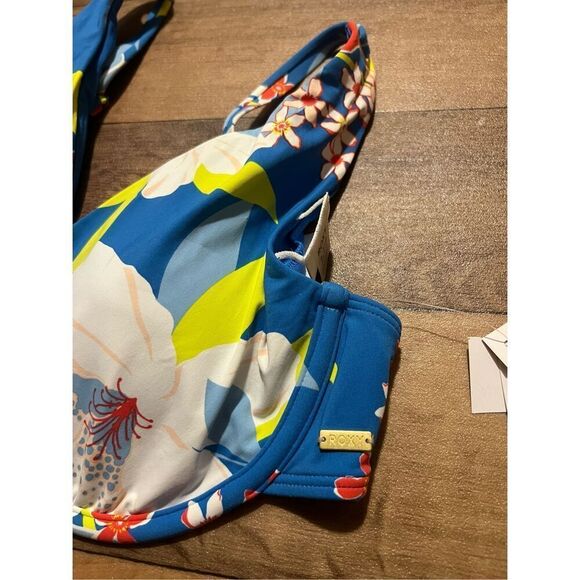 Roxy Floral Bikini Top Woman’s Size XL NEW - Picture 5 of 11